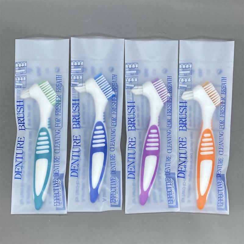 1 × Denture Brush~ Easy Grip Handle Firm Double Sided Toothbrush for Cleaning