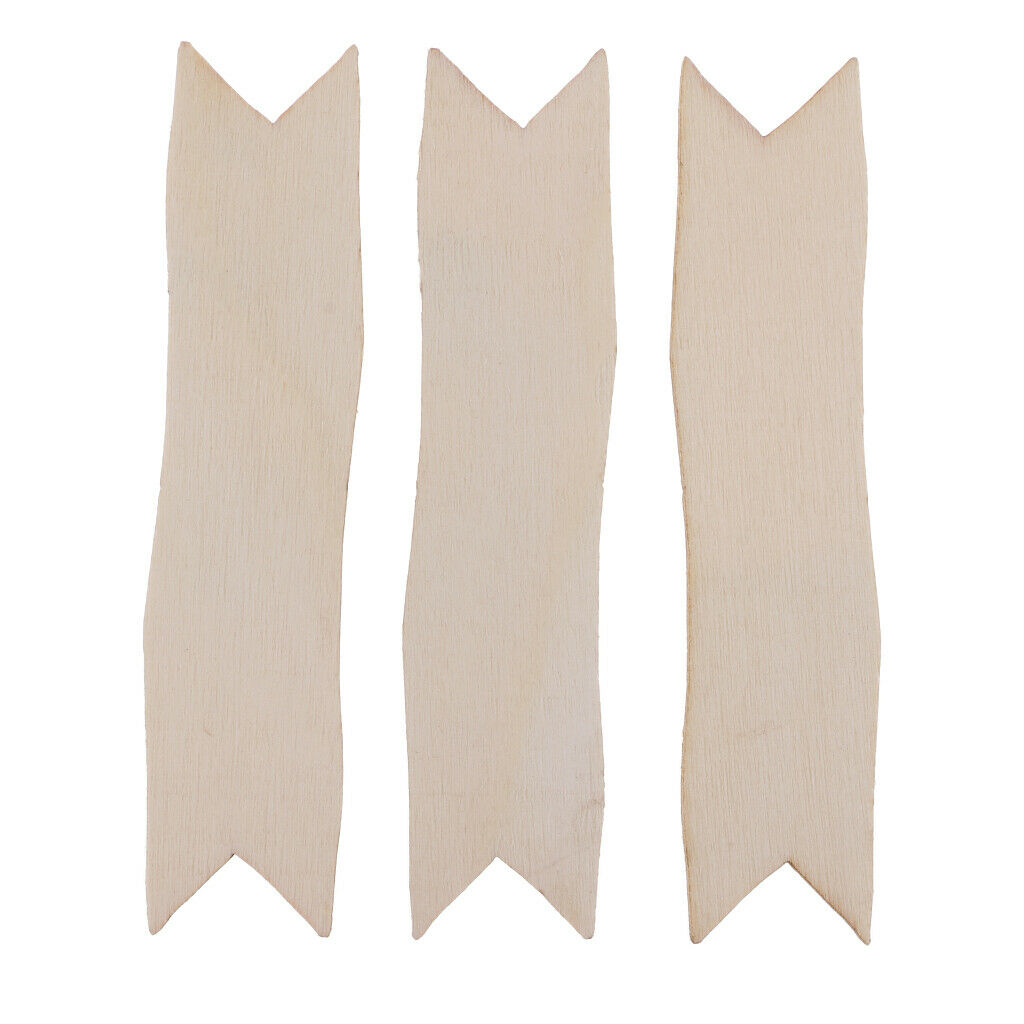 50Pcs Natural MDF Cut Arrow Shapes Blanks Signs Wooden Embellishments Crafts
