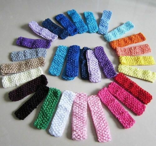 Random 10-pack Elastic Baby Kids Toddlers Headband Hair Band Crochet Breathable