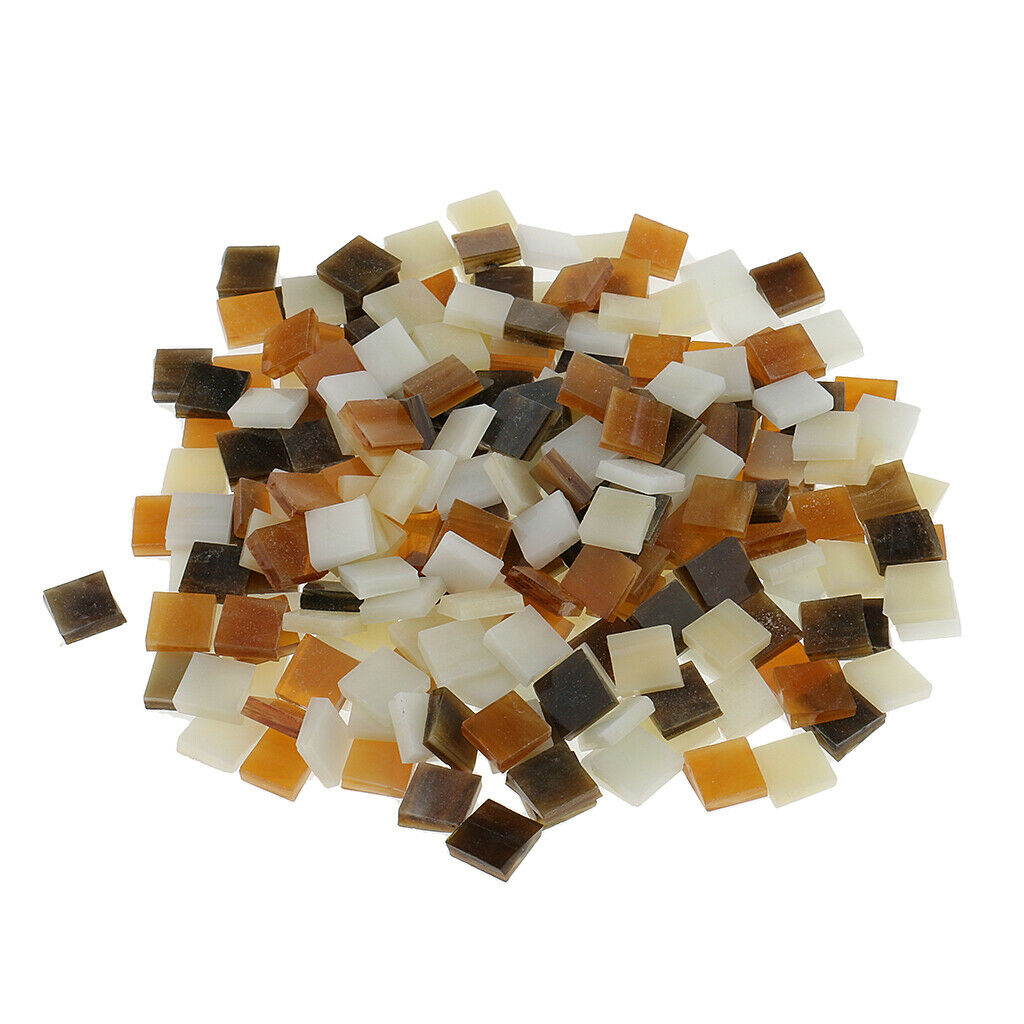 250Pcs Colored Stained Glass Mosaic Tiles Pieces Square Supplies for Kids Mosaic