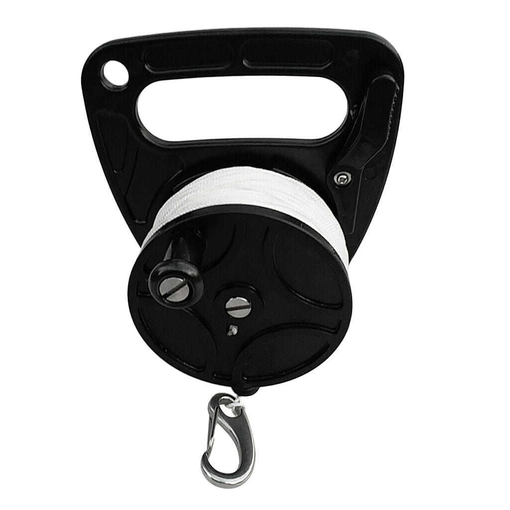 Underwater Scuba Dive Reel & Handle, Thumb Stopper, 46m Line Clip Equipment