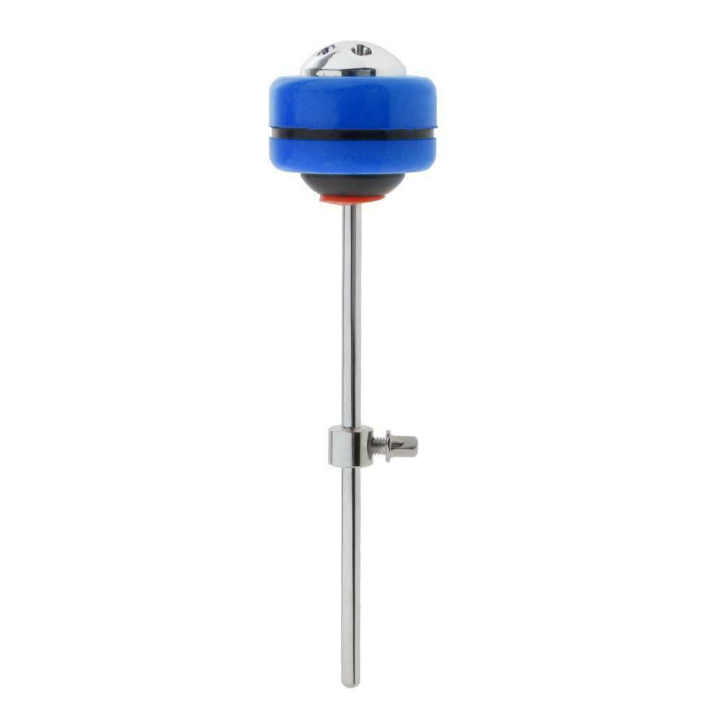 Bass Drum Beater Foot Pedal Silicone Hammer Head Stainless Steel Shaft Blue