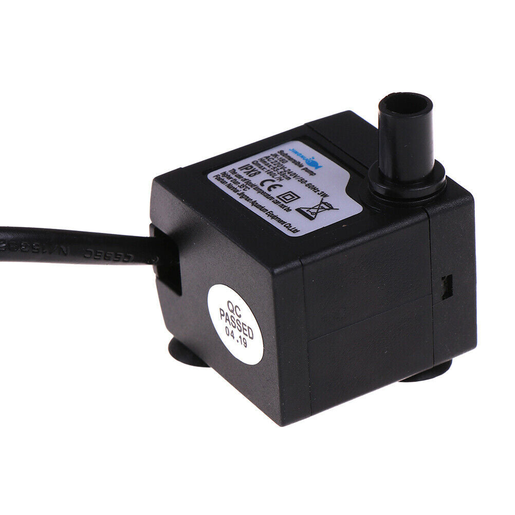 AC 220V Submersible Water Pump Aquarium Fountain Air Fish Pond Tank EU P@.l8