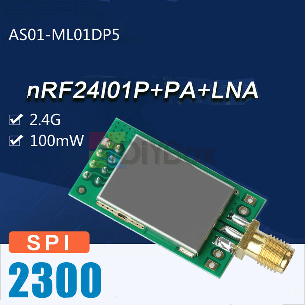 2.4G 22dBm 100mW nRF24L01P+ PA+ LNA Wireless Transmission Module Shielding Case