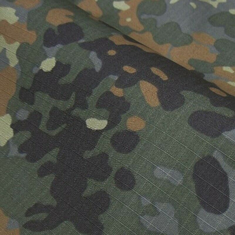 1.5M Width Flecktarn Camo Fabric Army Camouflage Cloth Cotton DIY Military
