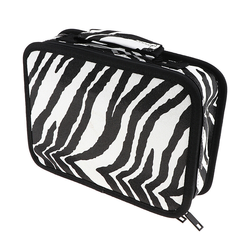 1 Piece PU Leather Handy Travel Cosmetic Bags, Makeup Box Beauty Brush Train