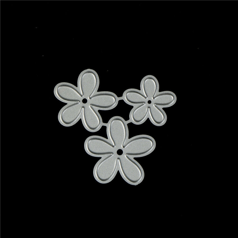 3Pcs Small Flower Design Metal Cutting Die For DIY Scrapbooking Album Pap.l8