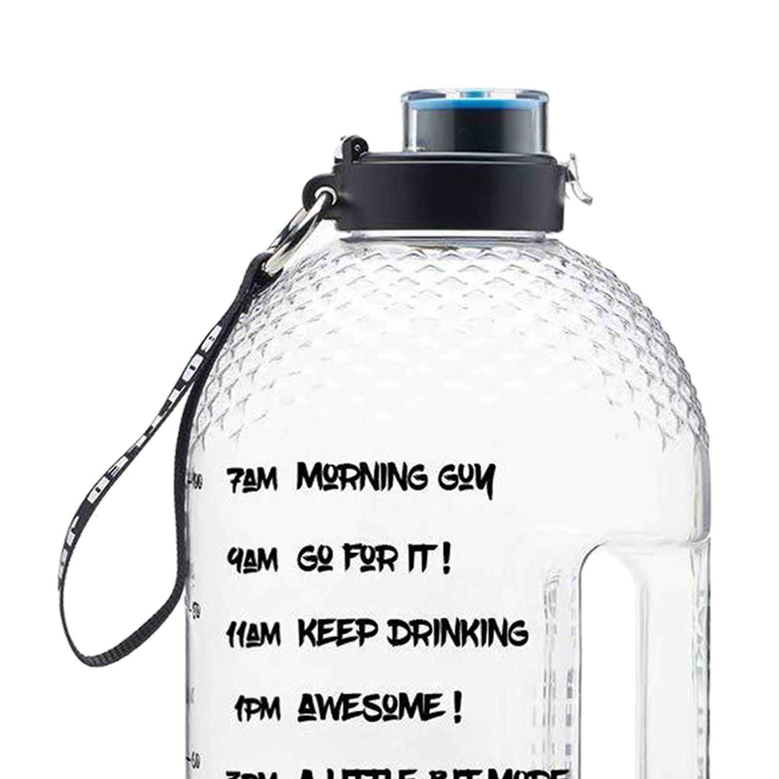 1 Gallon Water Bottle with Motivational Large Jug for Exercise Camping