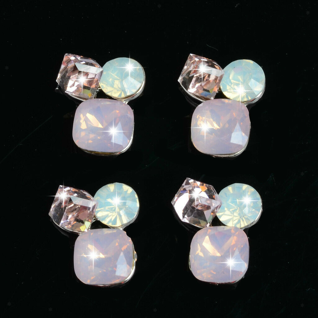 5x Beautiful Pink Rhinestone Buttons Flatback Embellishment DIY Arts \ u0026