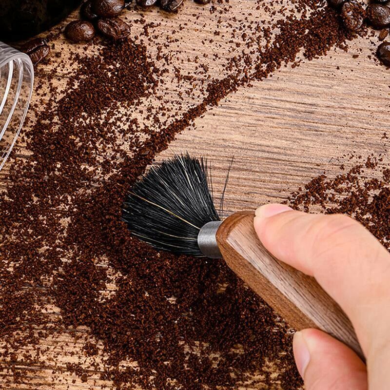 Coffee Machine Brush Coffee Grinder Cleaning Brush Tool with Wooden Handle aI1W5