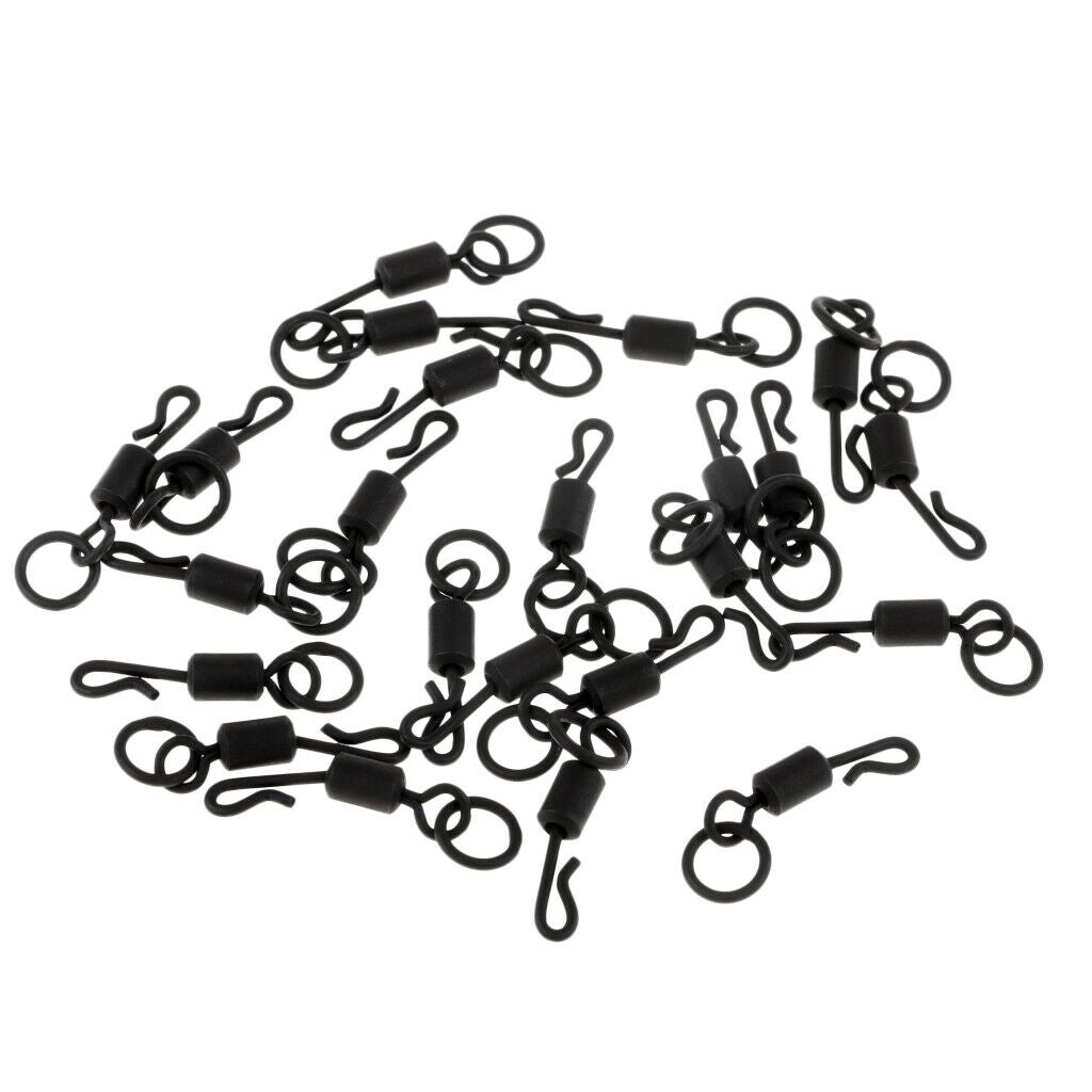 25pcs Quick Change Swivels with Ring Size 4 Chod Rigs Carp Fishing Tackle