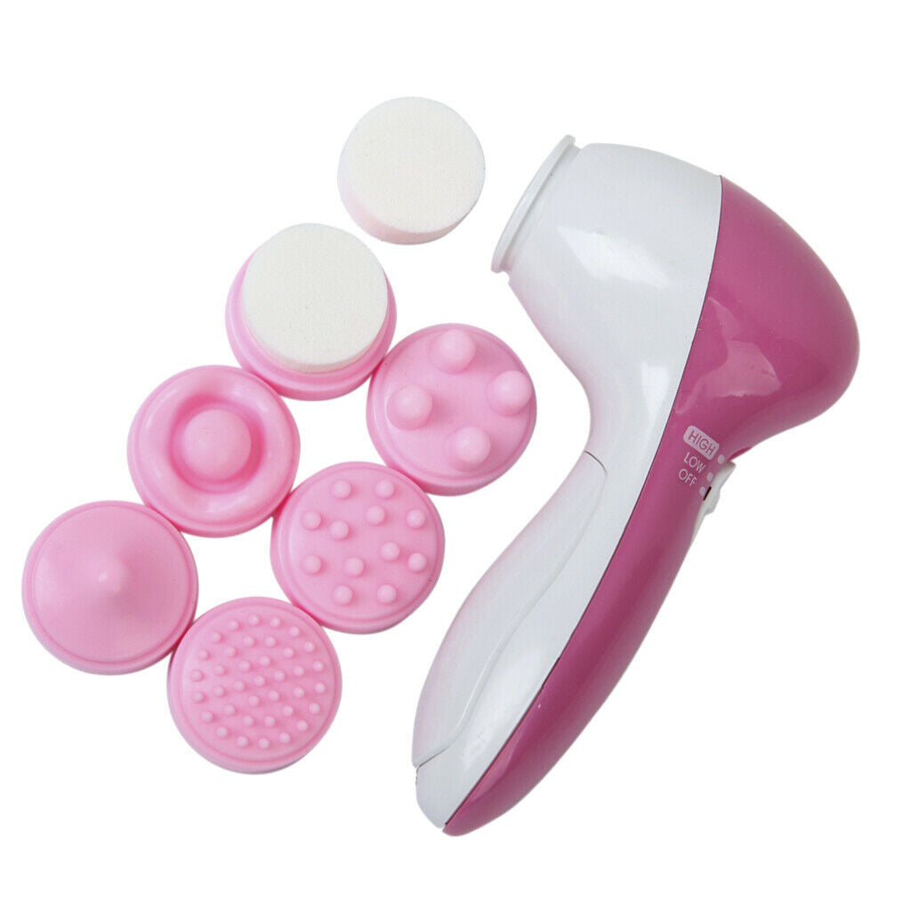 6-in-1 Face Pore Dirt Remover Exfoliating Brush Facial Skin Beauty Massager