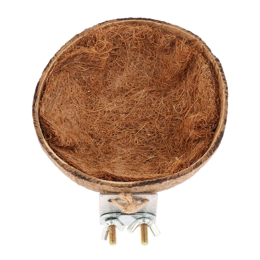 Friendly Coconut Shells Parrot Nest House Cage for Birds Parakeet Parrot