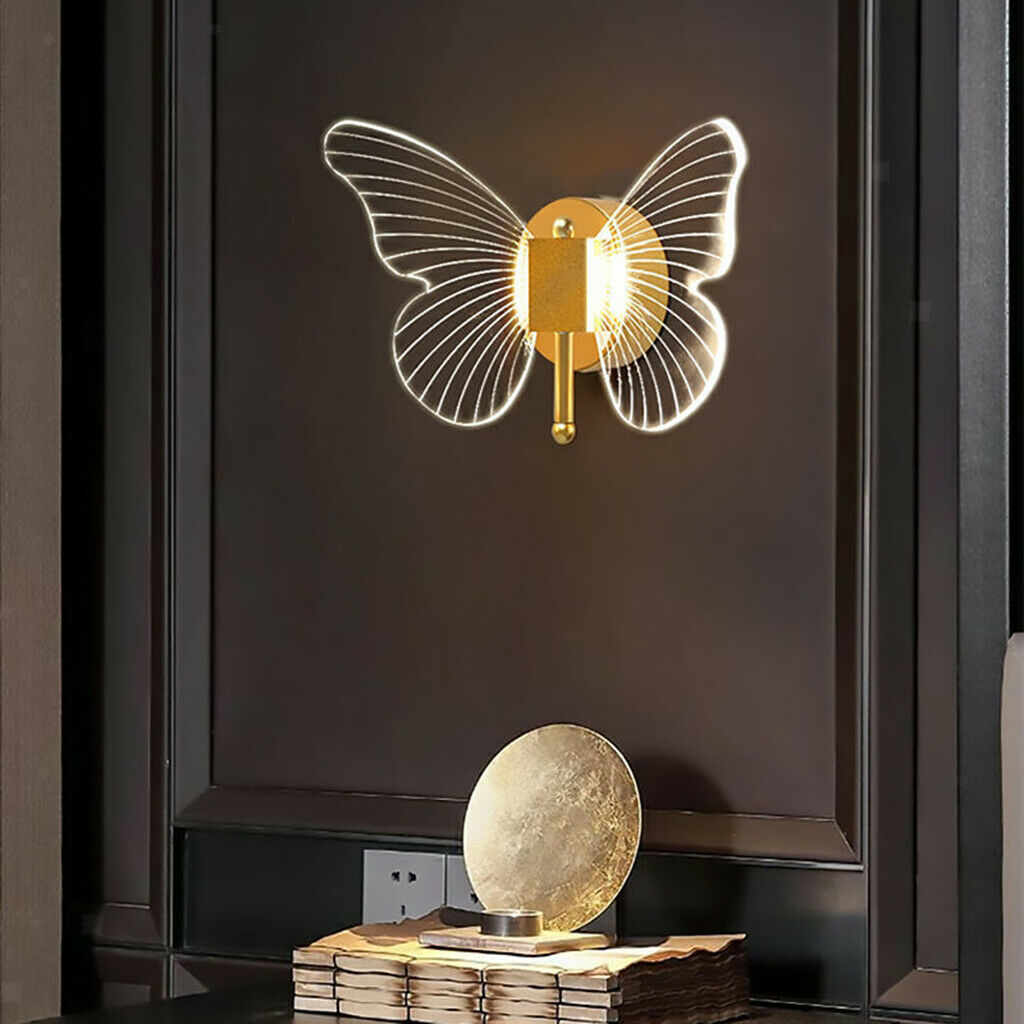 Nordic Butterfly Wall Light Indoor Home Bar Loft Corridor Fixture Decoration
