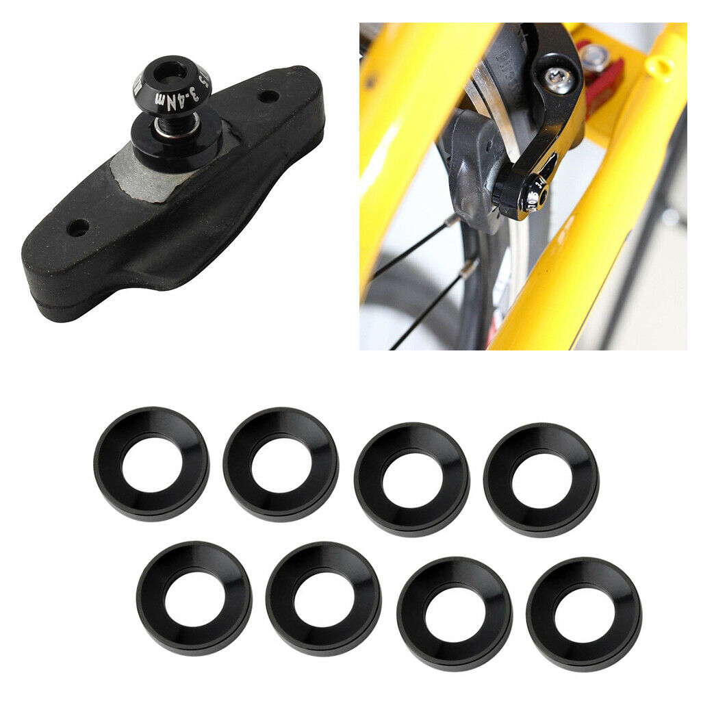 Lots 8 Aluminum Bicycle Disc Brake Bolts Spacer MTB Bike Washers Rings