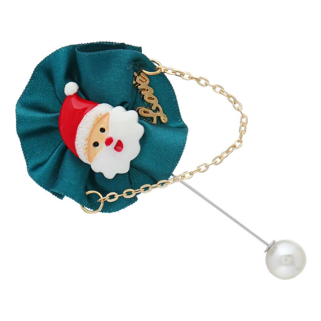 Christmas Themed Brooch Pin Jewelry Collar Dress Scarf Xmas Decoration Green