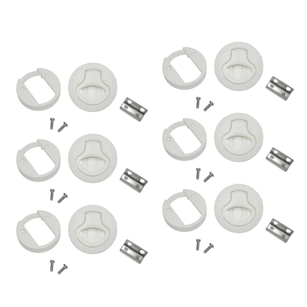 6Pcs 2'' Nylon Latch Flush Pull Hatch Deck Lift Handle RV Caravan Boat