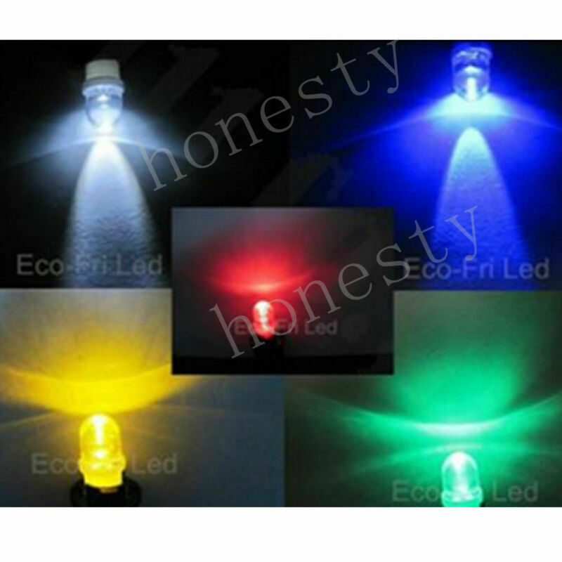 50X T10 W5W 194 168 501 LED Multi-color Red Green Blue flash CAR LIGHT BULBS 12V
