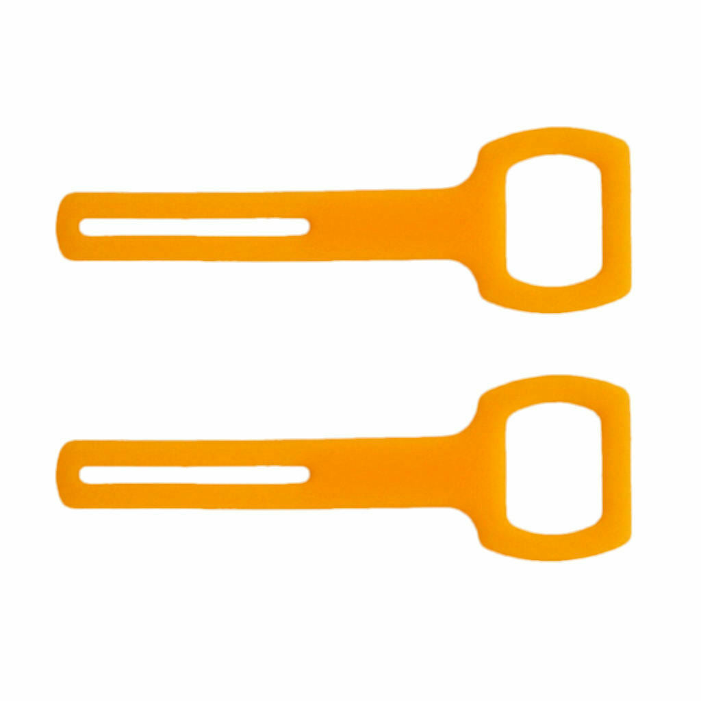 3X 2 Pieces Scuba Diving Silicone Rubber Regulator Octopus Holder Straps Orange