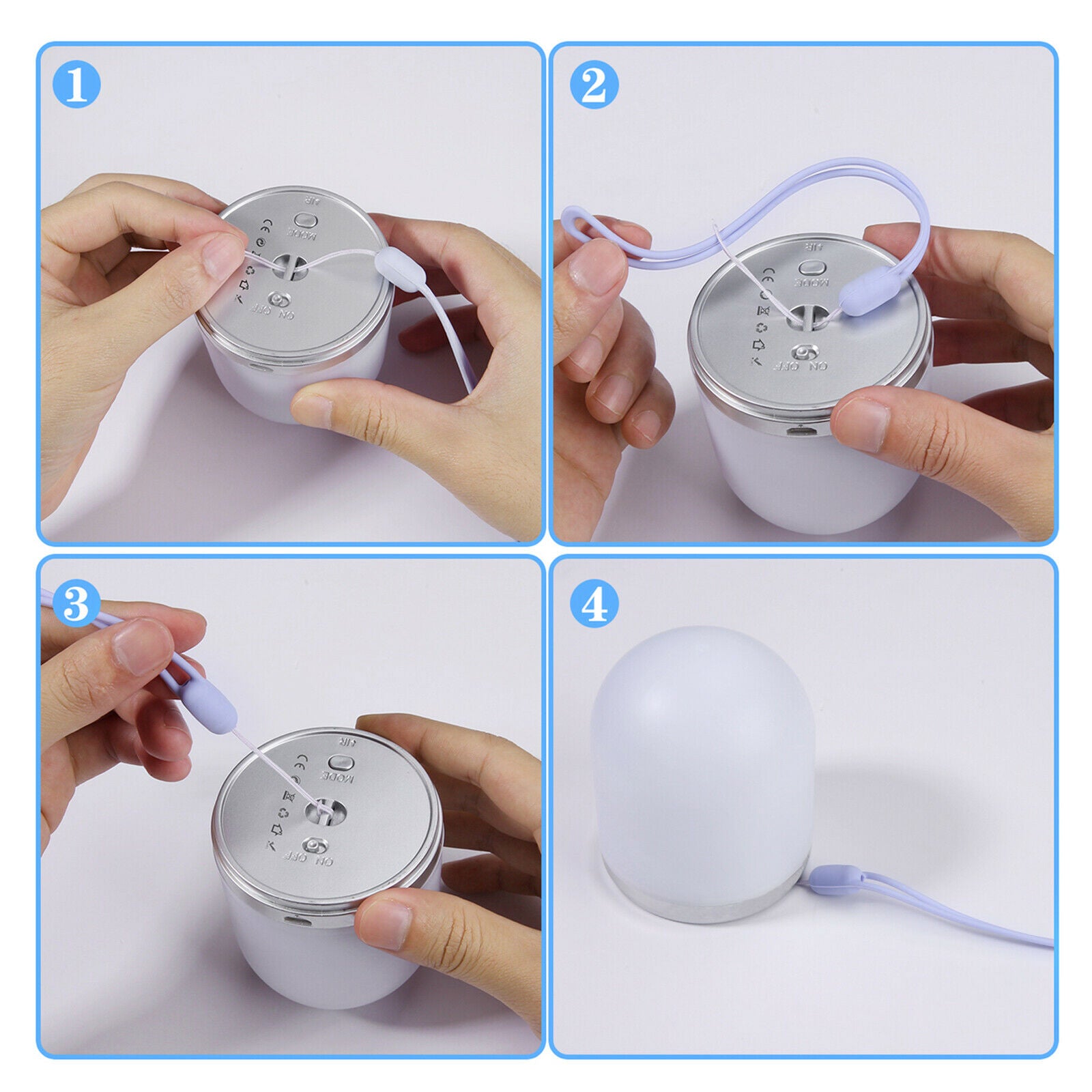 Mini Smart RGB LED Color Change Rechargeable Night Light Baby Room Bedside Lamp
