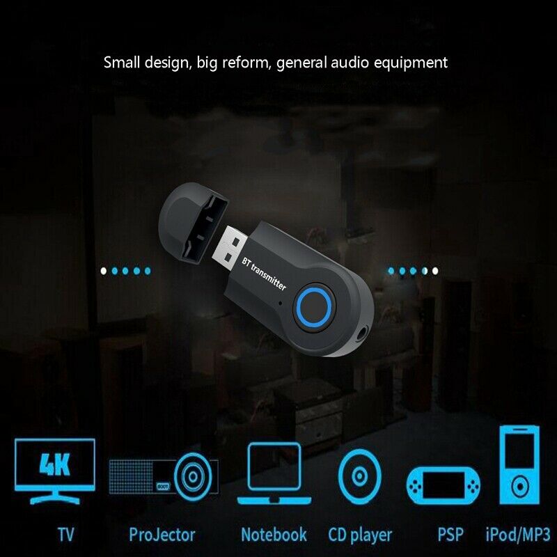 Bluetooth Transmitter 3.5MM Jack Audio Adapter Wireless Bluetooth Stereo AudioP4