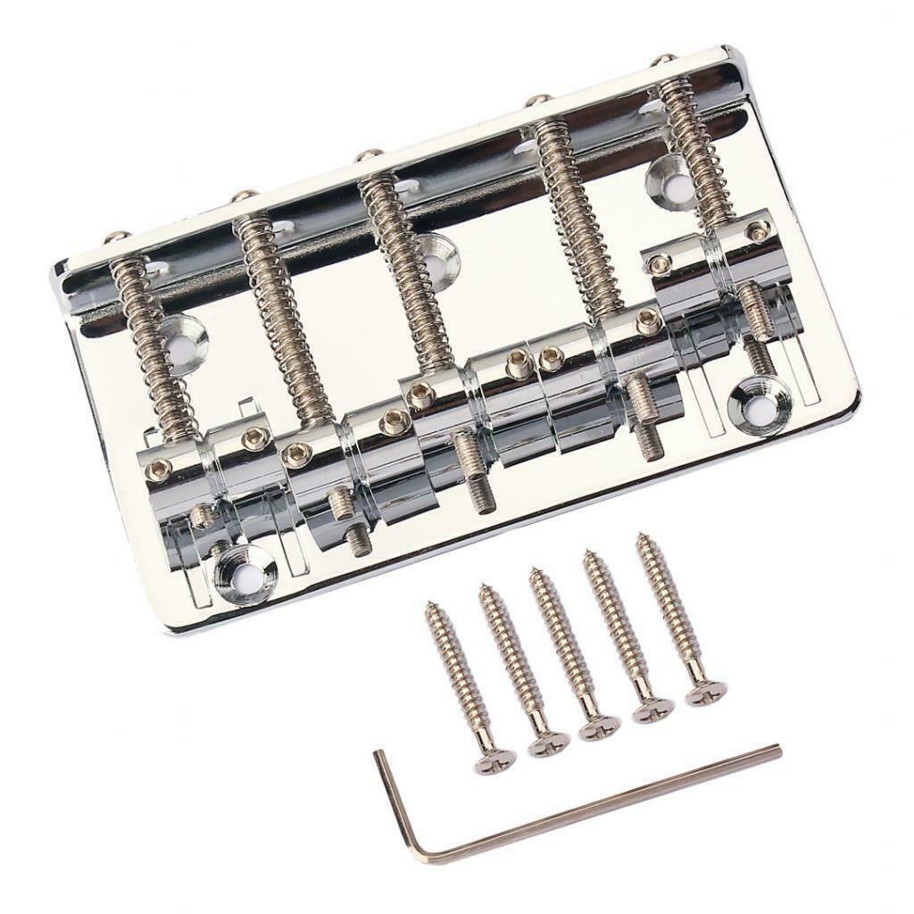 5 String Bass Bridge Screw Wrench Bass Instrument Replacement Accessory, Sliver