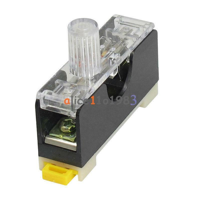 FS101 10A 6*30mm Fuse Socket With Indicator Light DIN RAIL Mounted Fuse