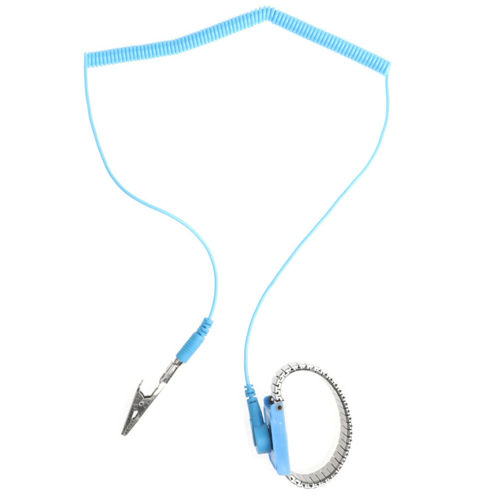 Anti-Static Wrist Strap Band Equipped with Grounding Wire and Alligator Clip
