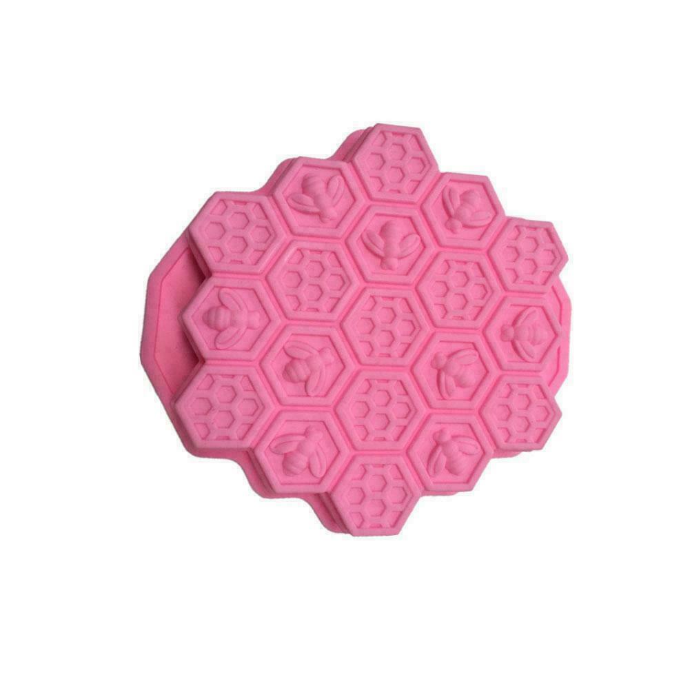 19 Cell Silicone Bee Honeycomb Cake Chocolate Candle Mold Mould Bakeware