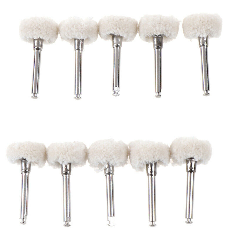 10Pcs/Set Dental Polishing Wheel Wool Cotton Polishing Pad Brushes Rotary Too SJ