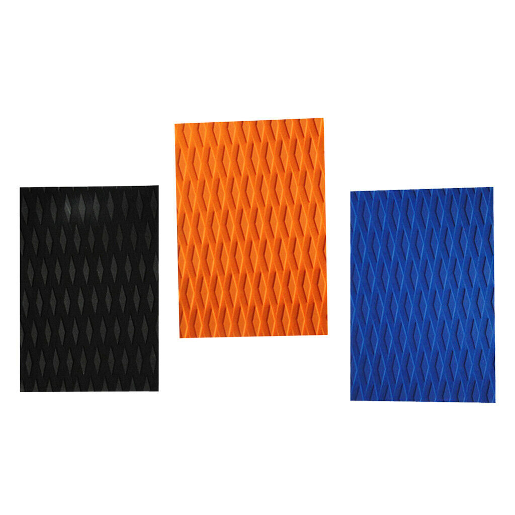 4X EVA Diamond Groove Surfboard Surfing Traction Pad Deck Grip Tail Pad black