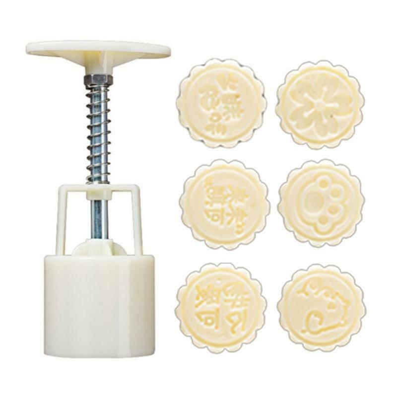 Mid-Autumn Festival Plastic Mooncake Stamps50g Mooncake Mould Cutter DIY Baking