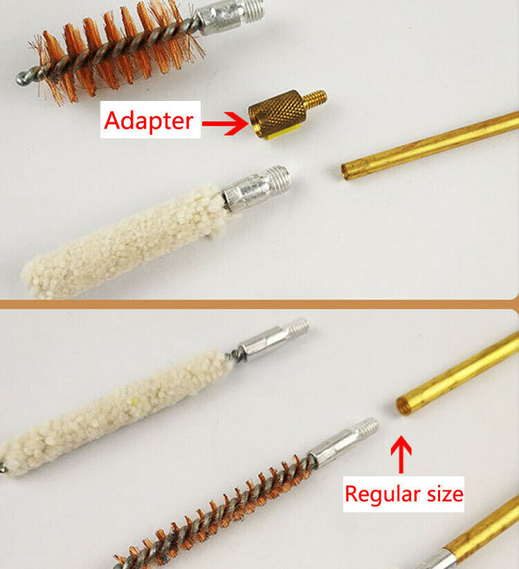 28pcs/set Aluminum Rods Wooden Box Tube Brush with Cotton And Wire Brush Tools