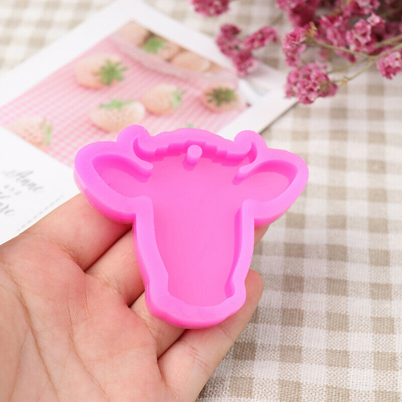 DIY Bull Head Mold Silicone Mould for Keychain Key Ring Pendant Decor Cow.l8
