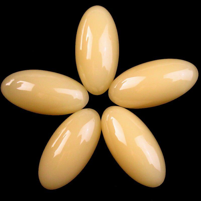 8Pcs 25x12x7mm Beautiful Yellow Jade Oval Cab Cabochon 24g A-40JY
