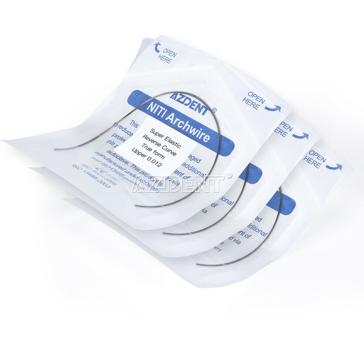 100X Dental Orthodontic Super Elastic NITI Reverse Curve True Form Arch Wires