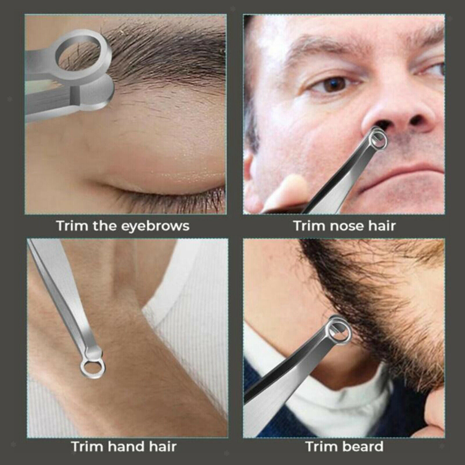 Stainless Steel Nose Hair Trimming Tweezer Safe Shaving Trimmer Makeup Tools