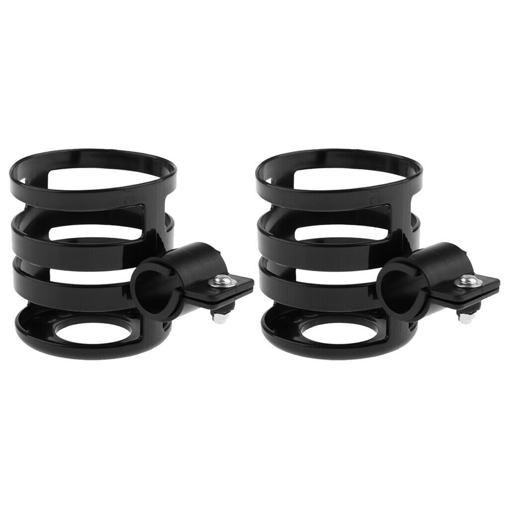 2Pcs MTB Bicycle Front Cup Holder Bike Coffee Mug Bottle Cage Mounting Black