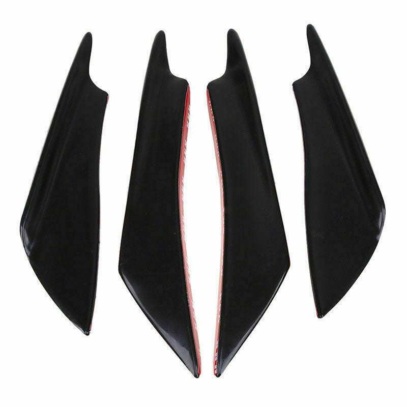 4Pcs Car Front Bumper Fins Splitter Lips Diffuser Canards Carbon Fiber Universal