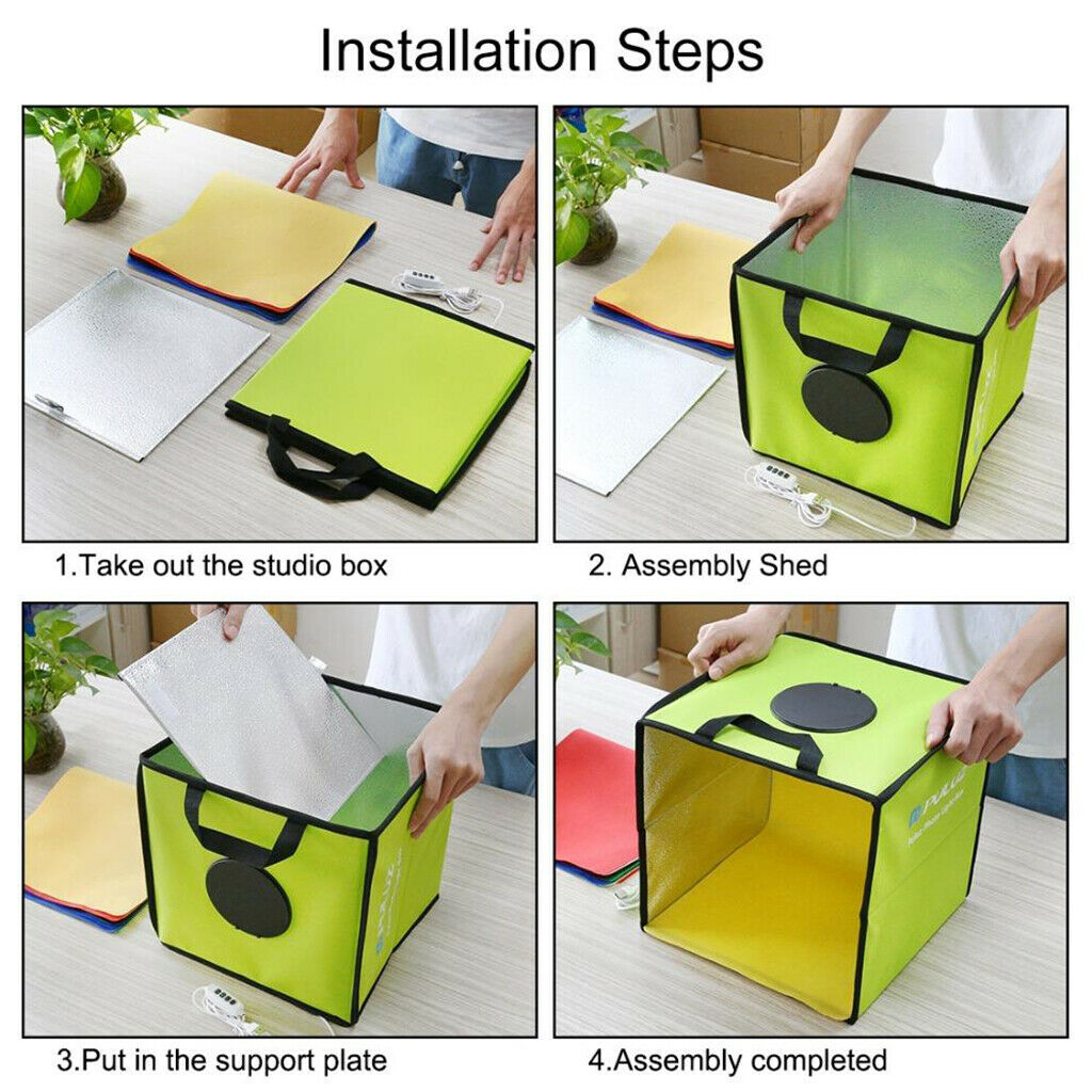 Portable Foldable Home Photography Studio Light Box Shooting Tent &LED Light