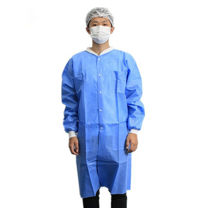 1pcs Disposable Medical Laboratory Isolation Cover Gown Surgical Clothes Unif KX