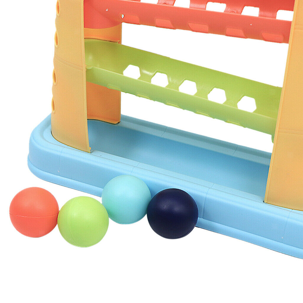 3 Layers Ball Racer Ramp Tower Set and Hammer Maze Race Educational Toys