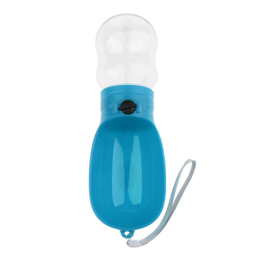 Portable Outdoor Travel Pet Dog Leakproof Water Bottle Drinking Bowl Blue