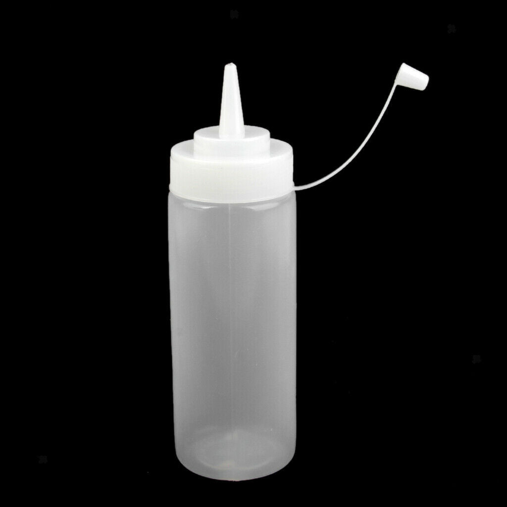 2 Pcs Plastic Squeeze Squirt Condiment Bottles, Top Dispensers for Ketchup