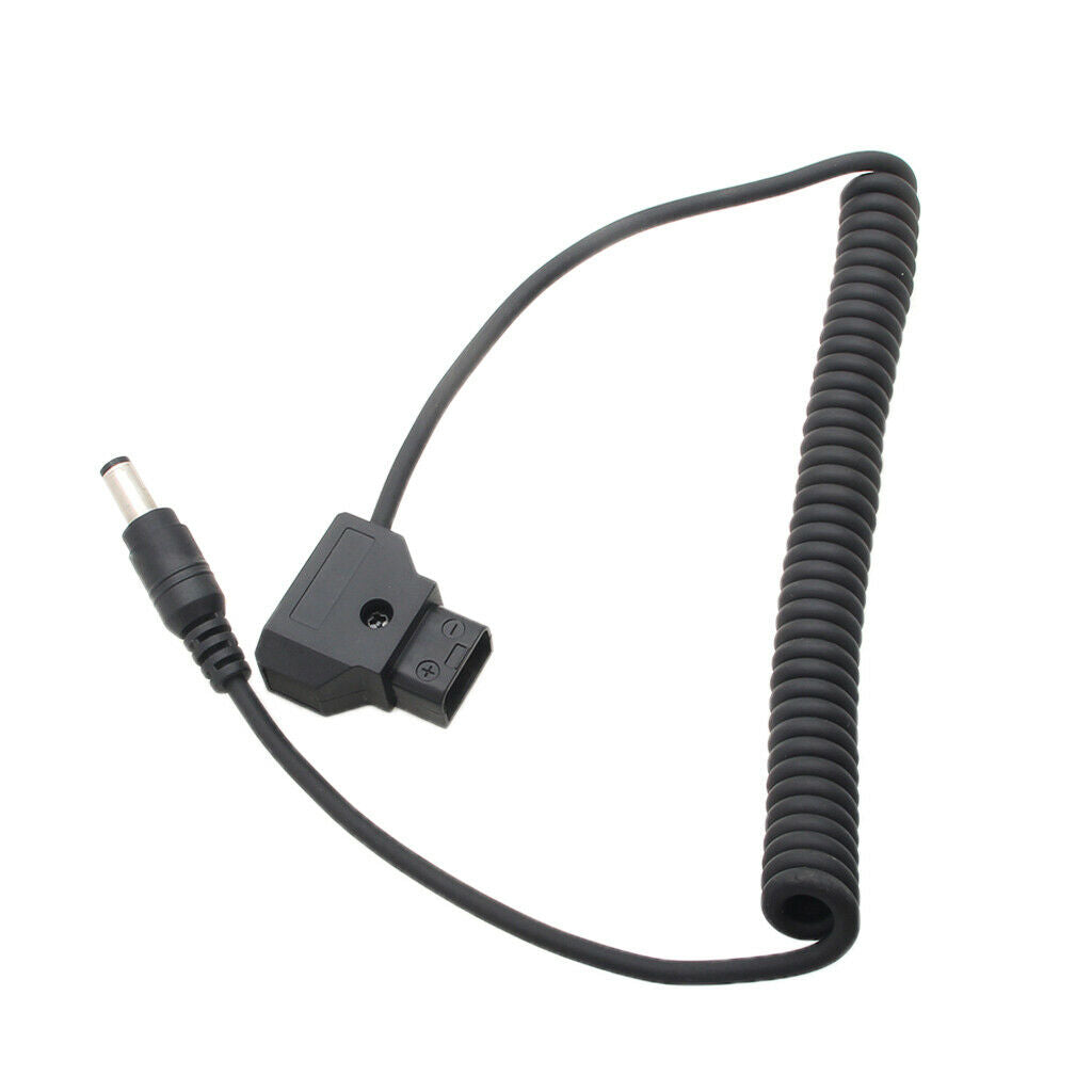 3ft Coiled D-TAP 2Pin Male To DC Extension Cable For DSLR Rig Anton Battery