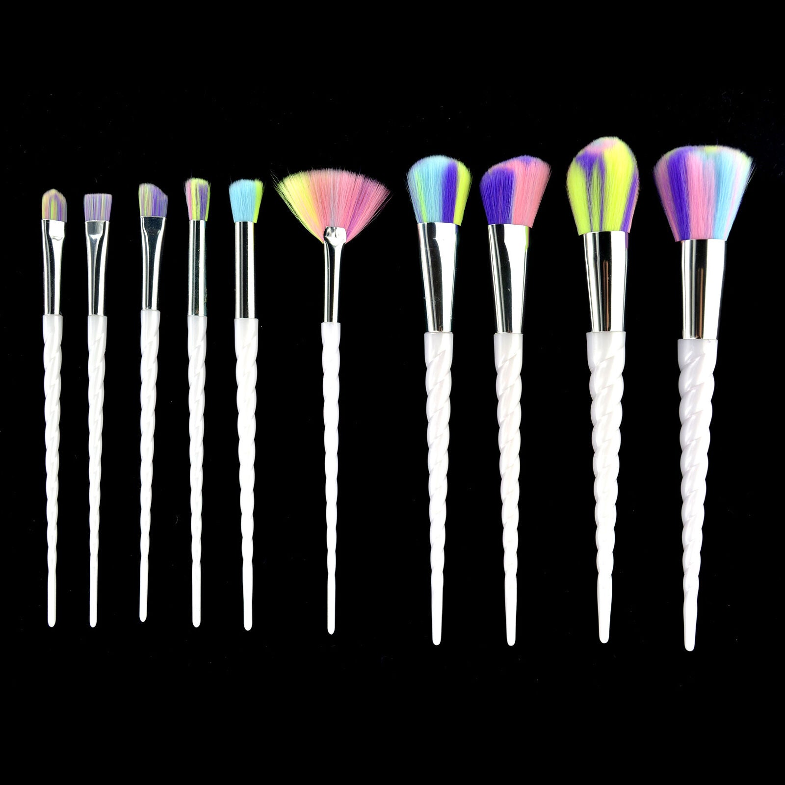 10Pcs Professional UniCorn Brush Make Up Foundation Blush Cosmetic Brushes Sets