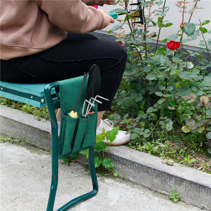 2Pcs Tool Side Bag Pockets Pouch for Garden Bench Garden Kneeler Stool GardeBDA