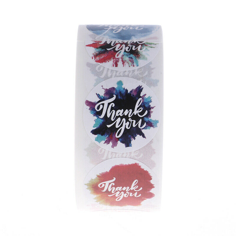 500Pcs Thank You Stickers Hand Made Love Labels Round Heart Business Stic.l8