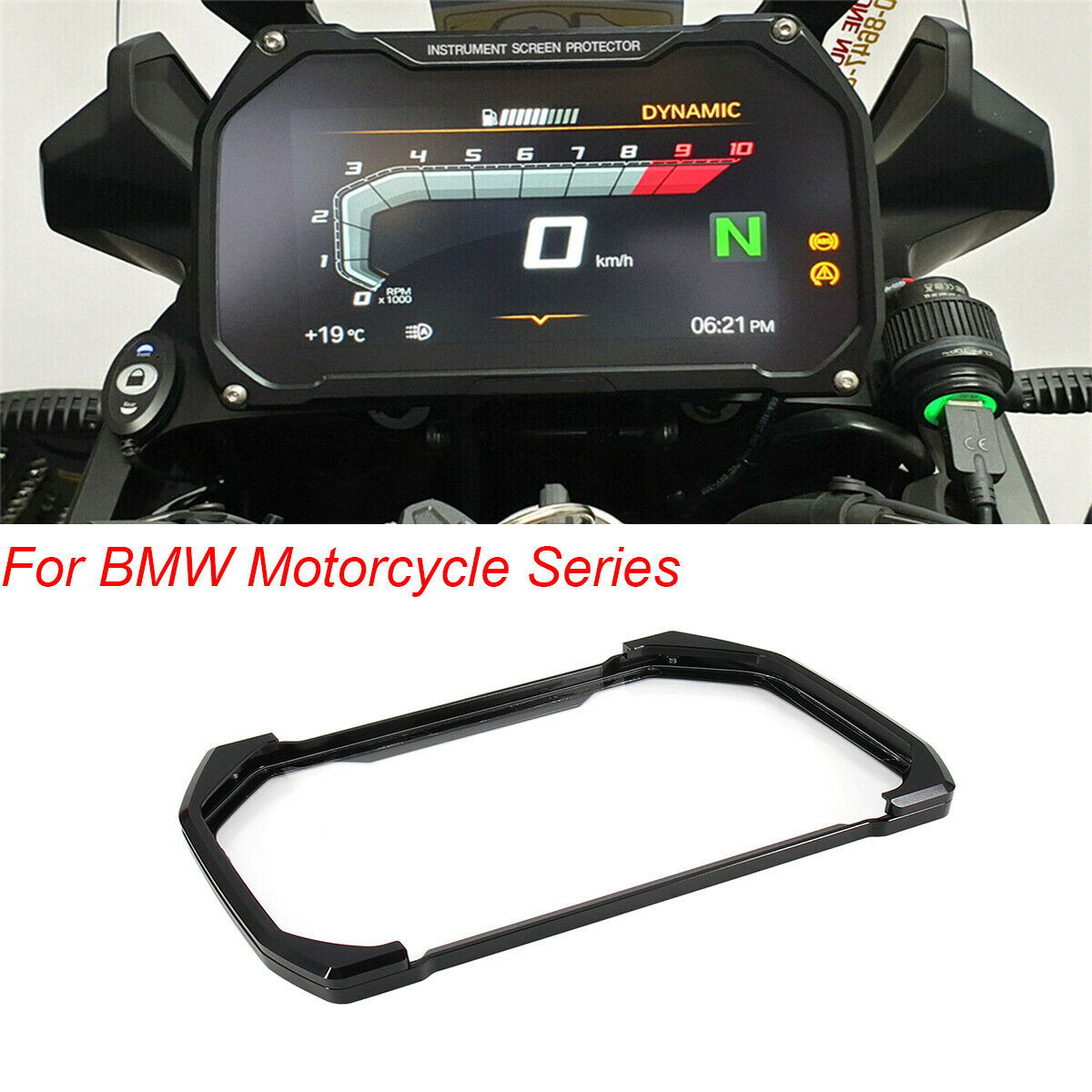 For BMW Series CNC Aluminum Black Motorcycle Odometer Meter Protection Cover