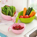 1pc Rice Washing Filter Strainer Basket Sieve Fruit Vegetable Bowl Drainer